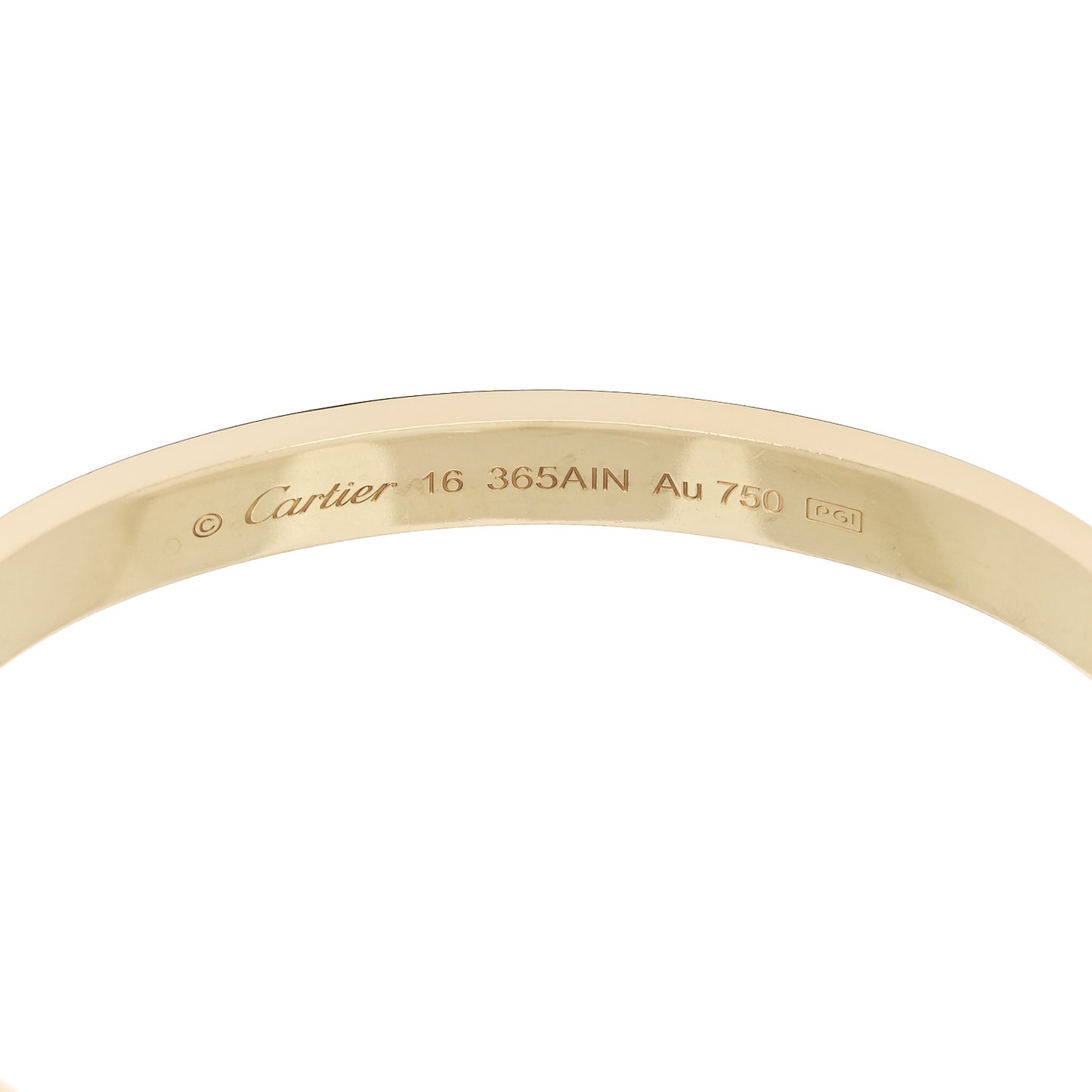 18K Yellow Gold LOVE Bracelet 16