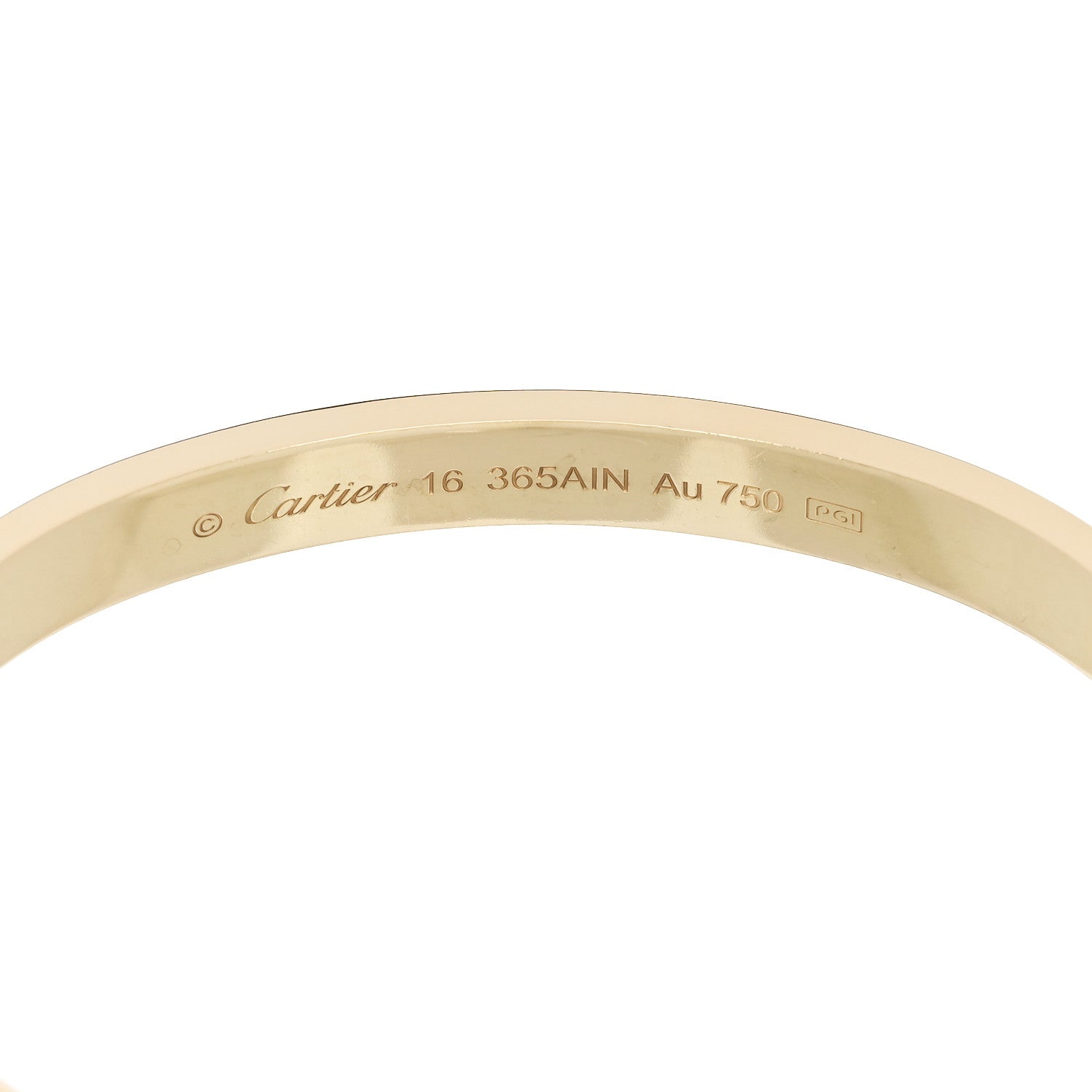 Cartier 18K Yellow Gold LOVE Bracelet 16 6 of 9