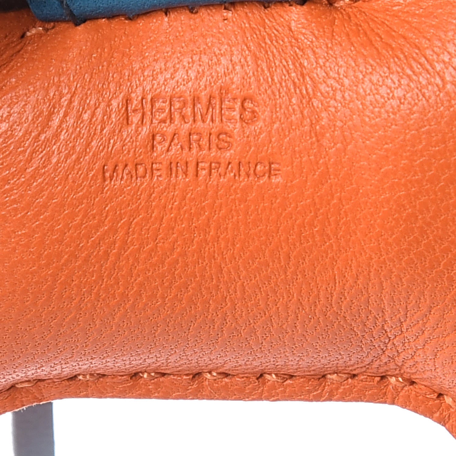 Hermes Milo Lambskin Grigri Rodeo Horse Bag Charm PM Feu Celeste Bleu Izmir 3 of 4