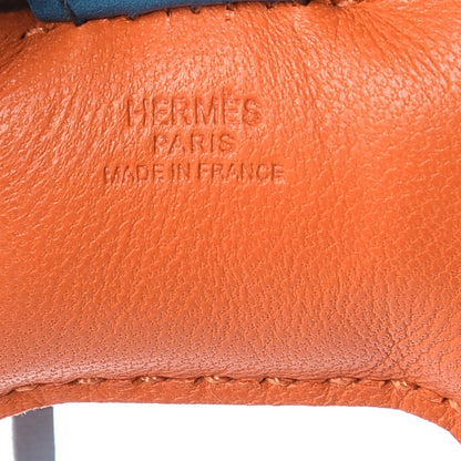 Hermes Milo Lambskin Grigri Rodeo Horse Bag Charm PM Feu Celeste Bleu Izmir 3 of 4