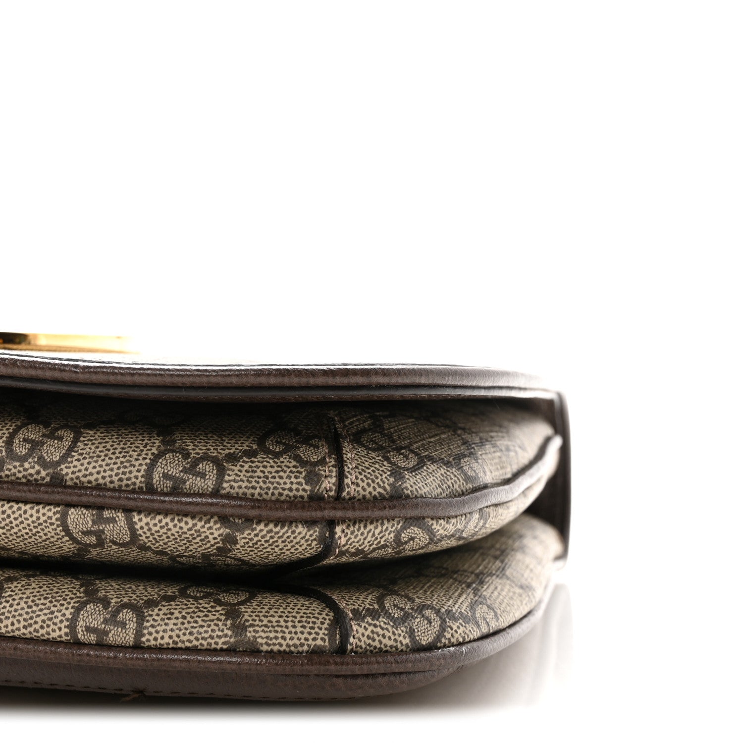 Gucci GG Supreme Monogram Textured Dollar Calfskin Web Medium
