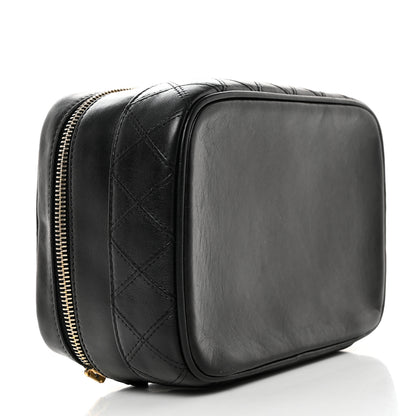 Chanel Lambskin Vanity Cosmetic Case Black 4 of 10