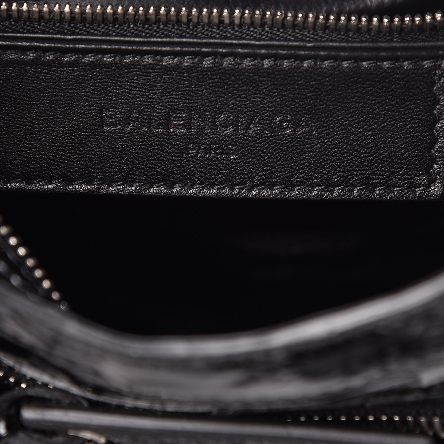 Patent Ostrich Classic Silver Hardware Mini City Black