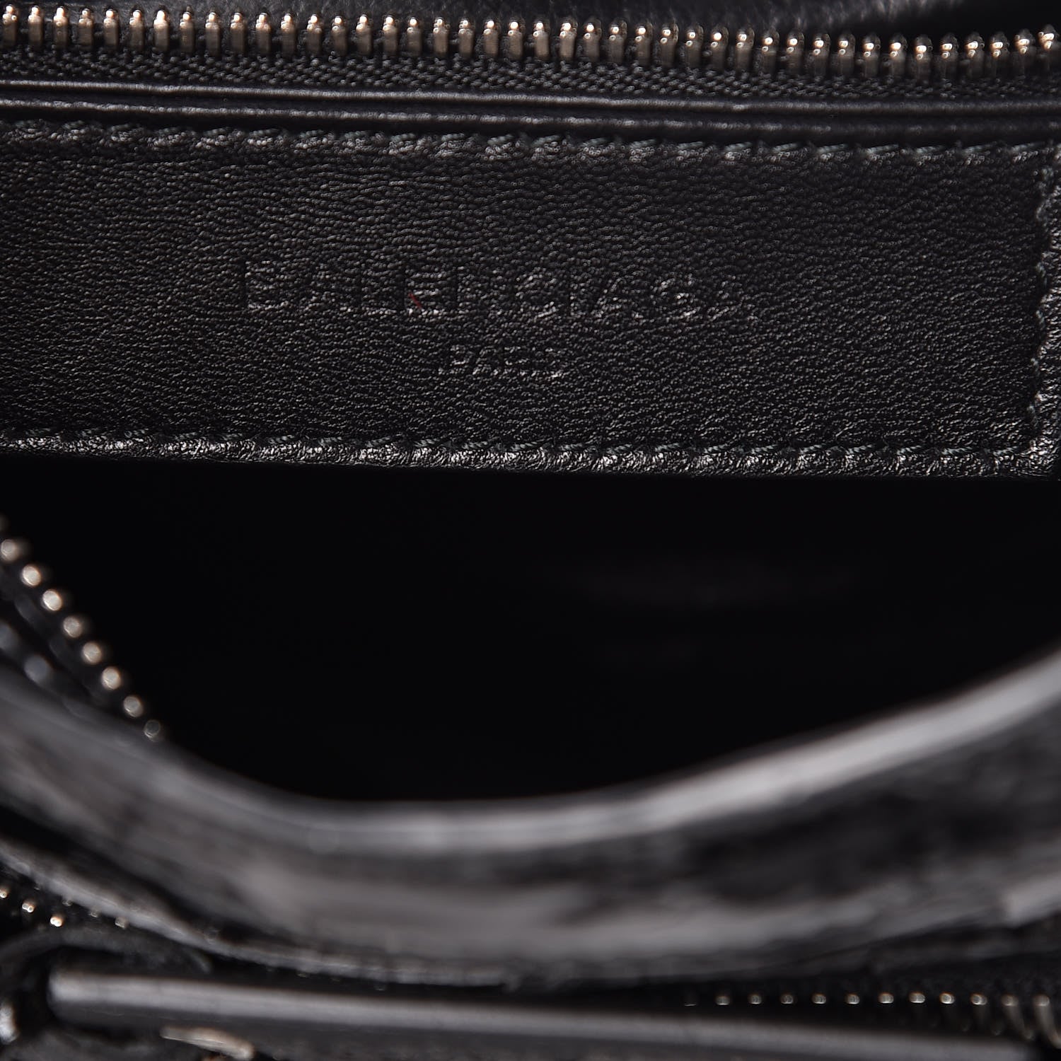 Balenciaga Patent Ostrich Classic Silver Hardware Mini City Black 8 of 10