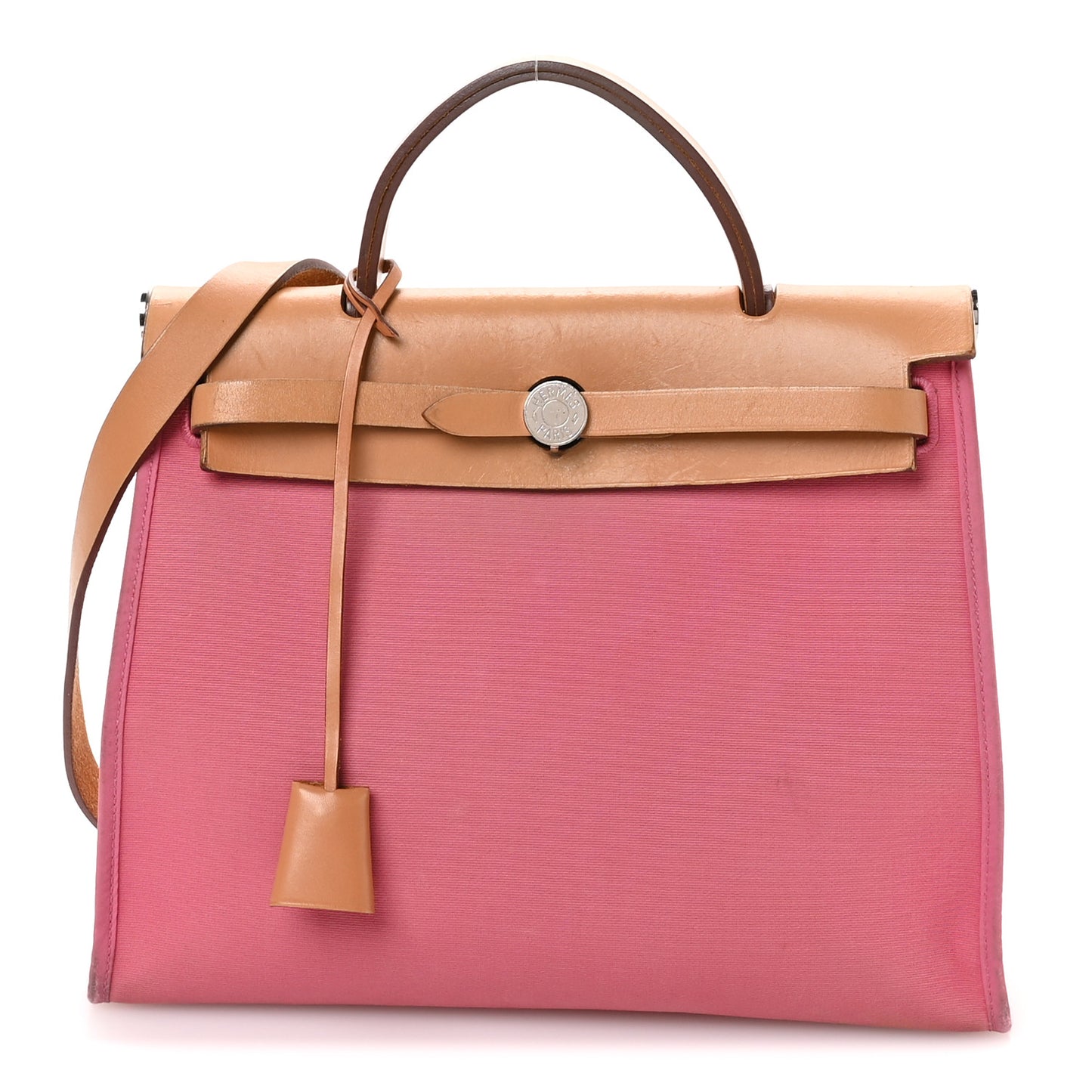 Vache Hunter Toile Herbag Zip 31 PM Rose Lipstick Natural