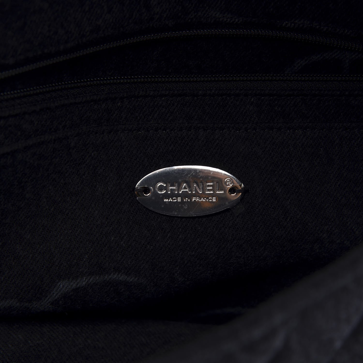 Chanel Denim Quilted CC Print Jumbo Single Flap Black 8 of 11