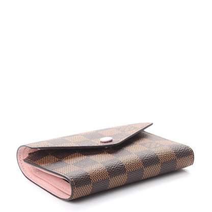 Louis Vuitton Damier Ebene Victorine Wallet Rose Ballerine 4 of 8