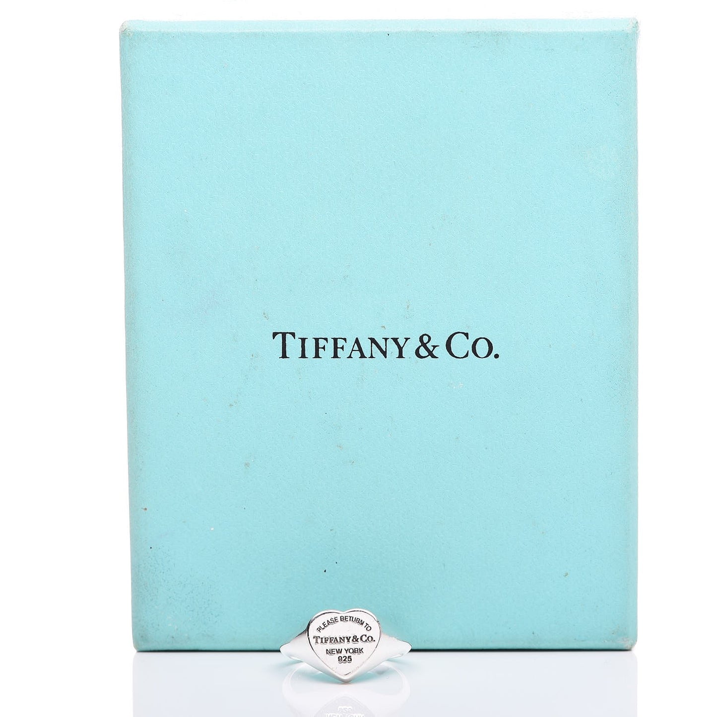 Sterling Silver Return to Tiffany Heart Signet Ring 52 6