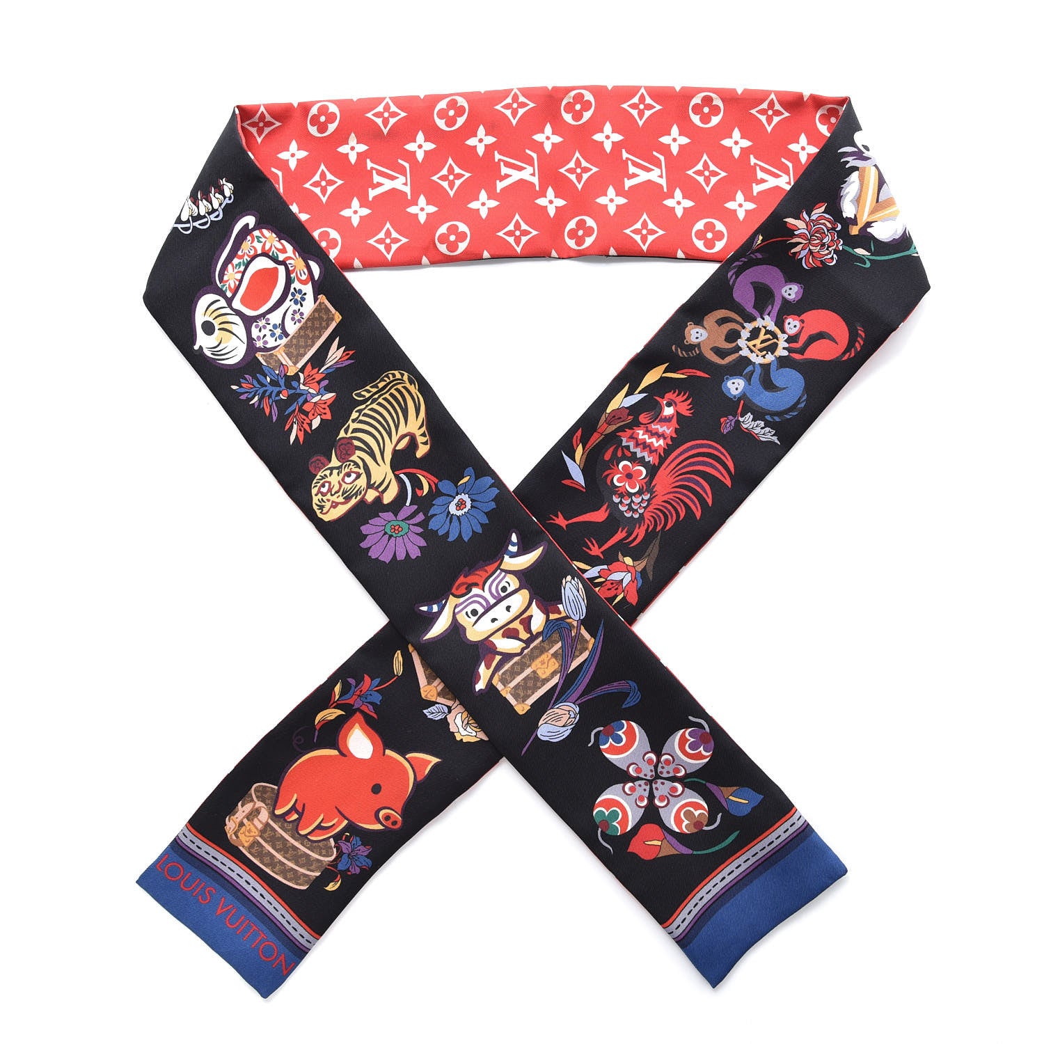 Louis Vuitton Silk Monogram Superstition Bandeau Black 1 of 4