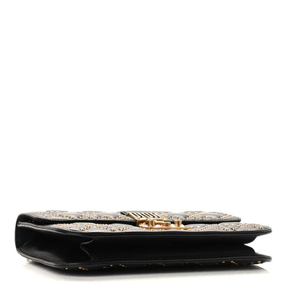 Christian Dior Lambskin Cannage Studded Large Dioraddict Flap Bag Black 4 of 8