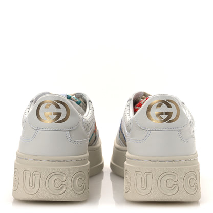 Gucci Dali Soft Calfskin GG Tennis Embossed Perforated Womens Platform 55mm Sneakers 38.5 White Multicolor 6 of 12