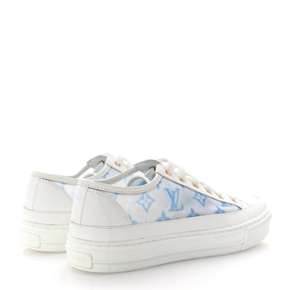 Louis Vuitton Technical Fabric Calfskin Monogram Stellar Sneakers 37 Blue 5 of 9