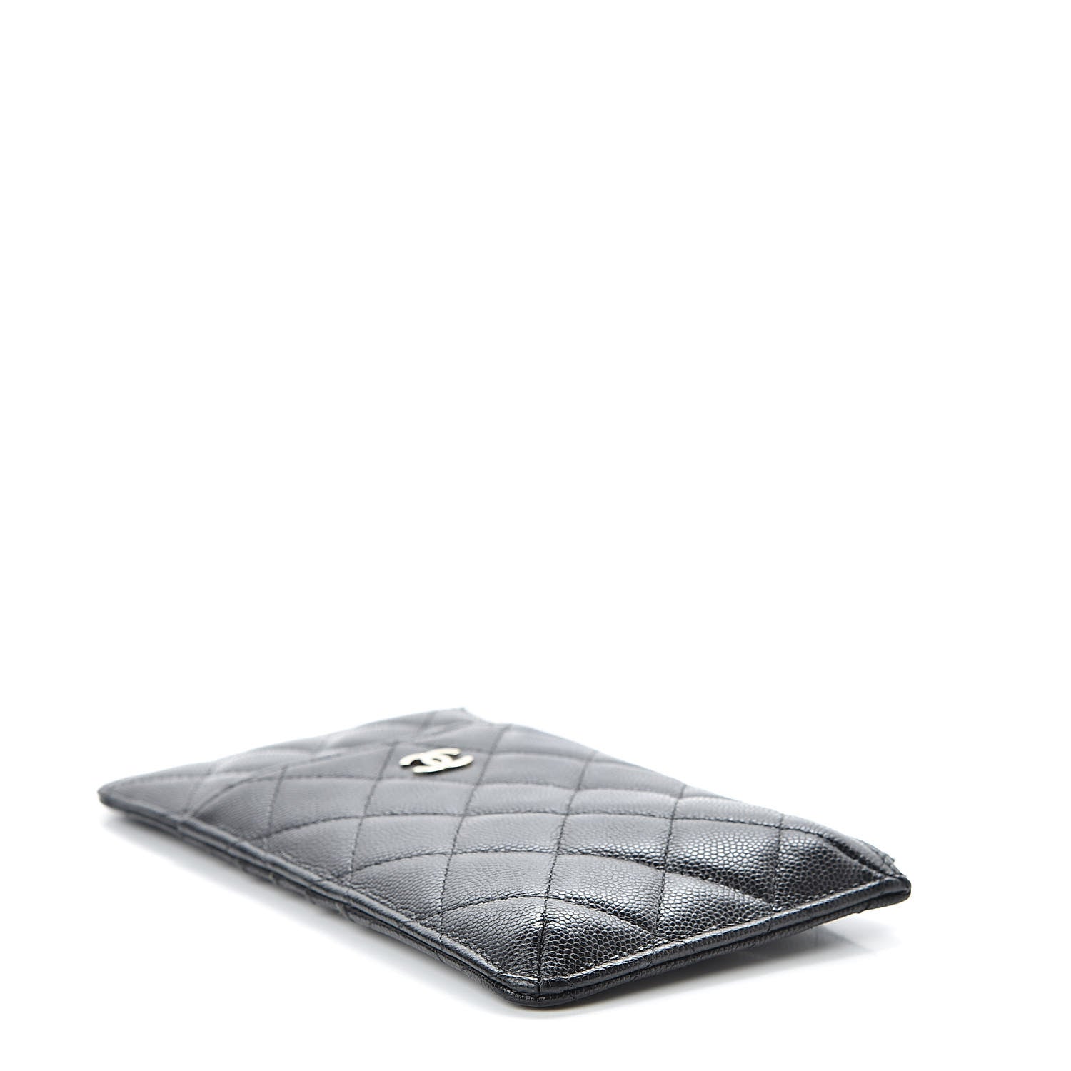 Chanel Caviar Quilted Classic Flat Wallet Pouch Black 4 of 10