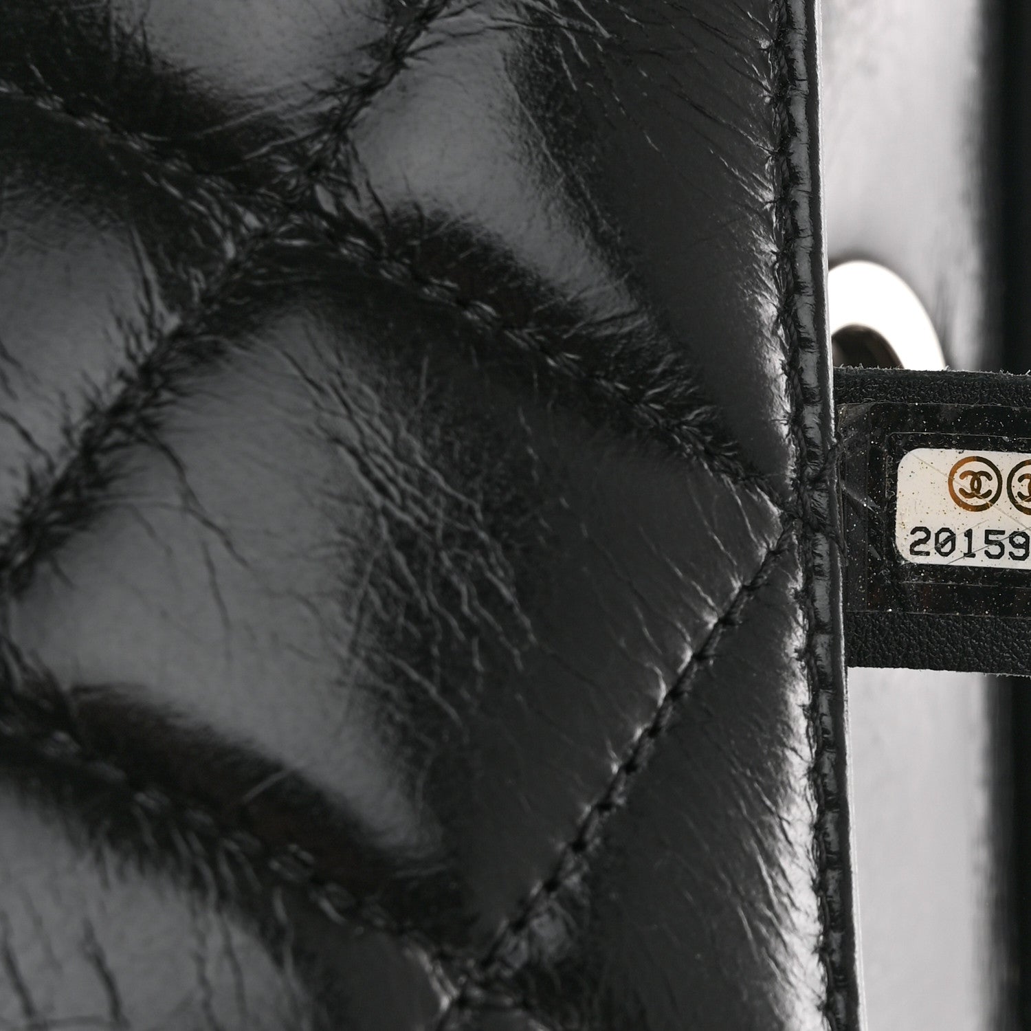 Chanel Glazed Calfskin Quilted Small CC Delivery Tote Black 7 of 10