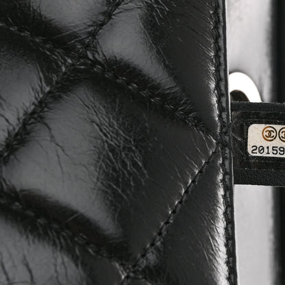 Chanel Glazed Calfskin Quilted Small CC Delivery Tote Black 7 of 10