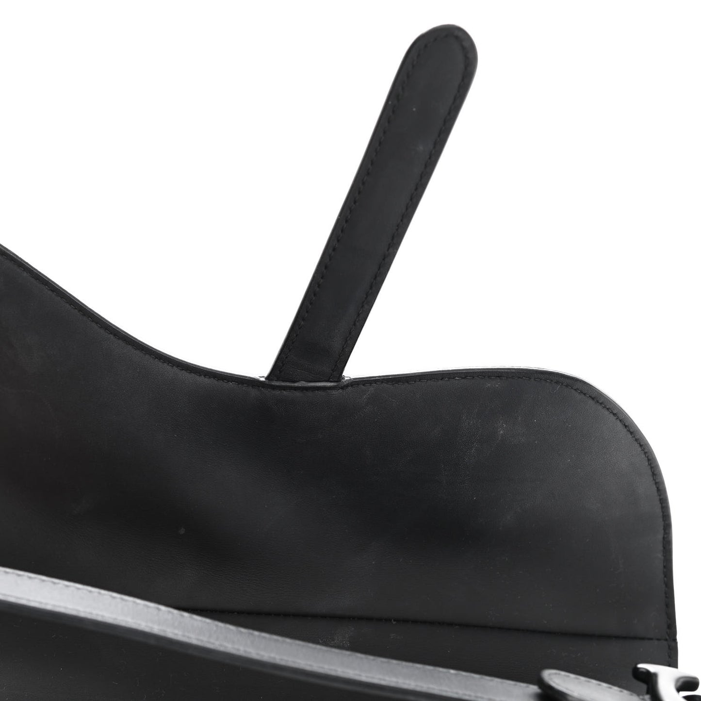 Ultra Matte Calfskin Saddle Bag Black