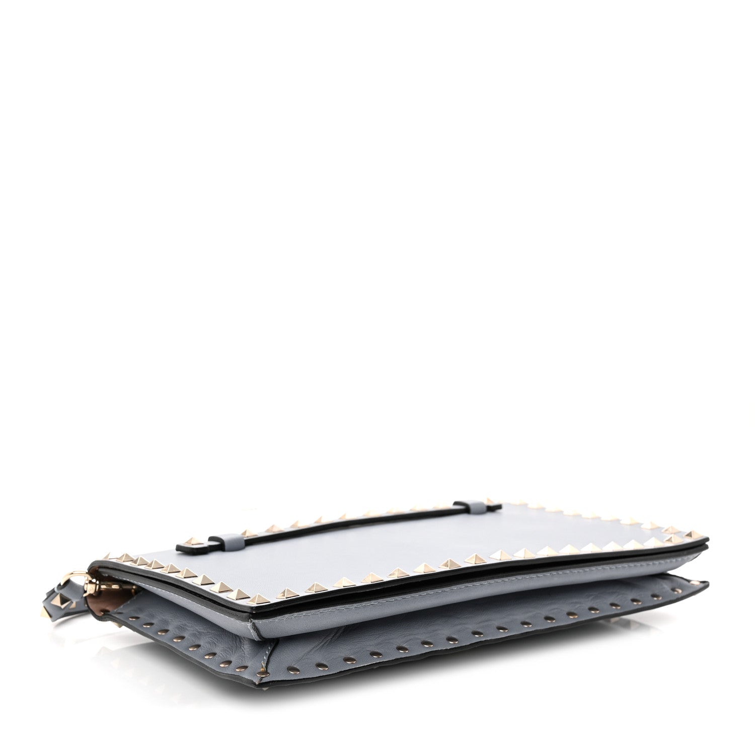 Valentino Garavani Nappa Rockstud Wristlet Clutch London Blue 4 of 8