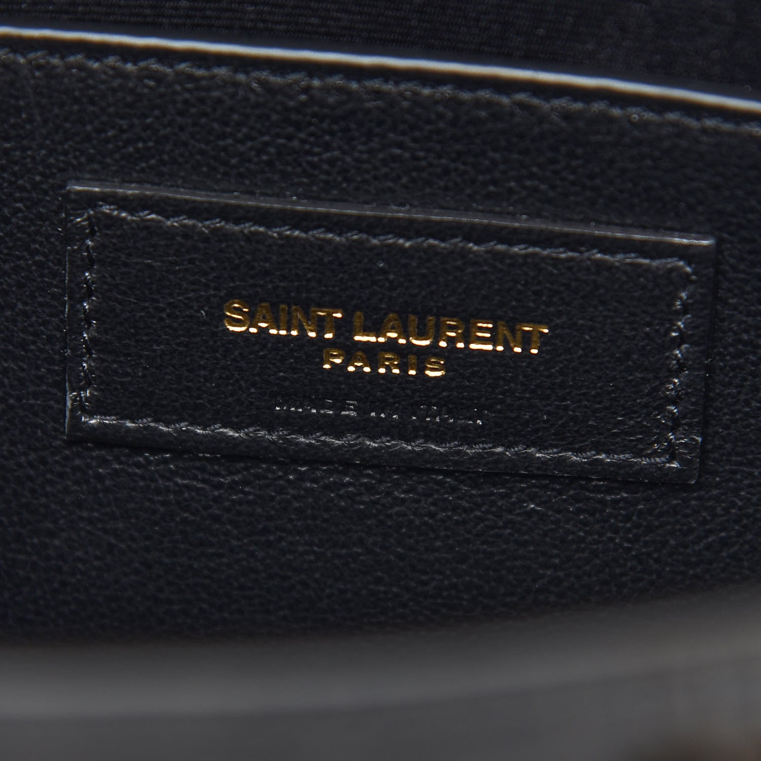 Saint Laurent Shiny Calfskin Crocodile Embossed Small Manhattan Baguette Black 5 of 7