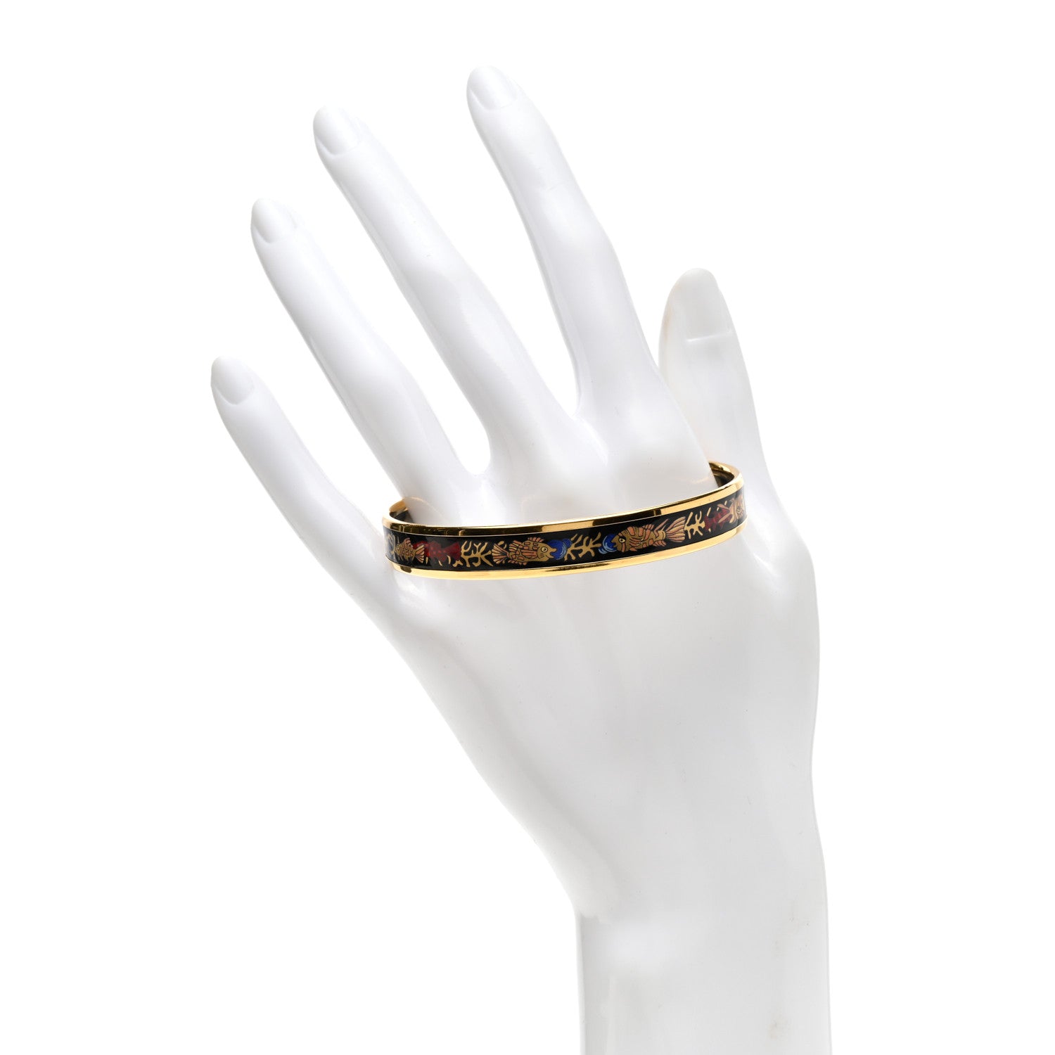 Hermes Enamel Printed Narrow Bracelet 70 2 of 5