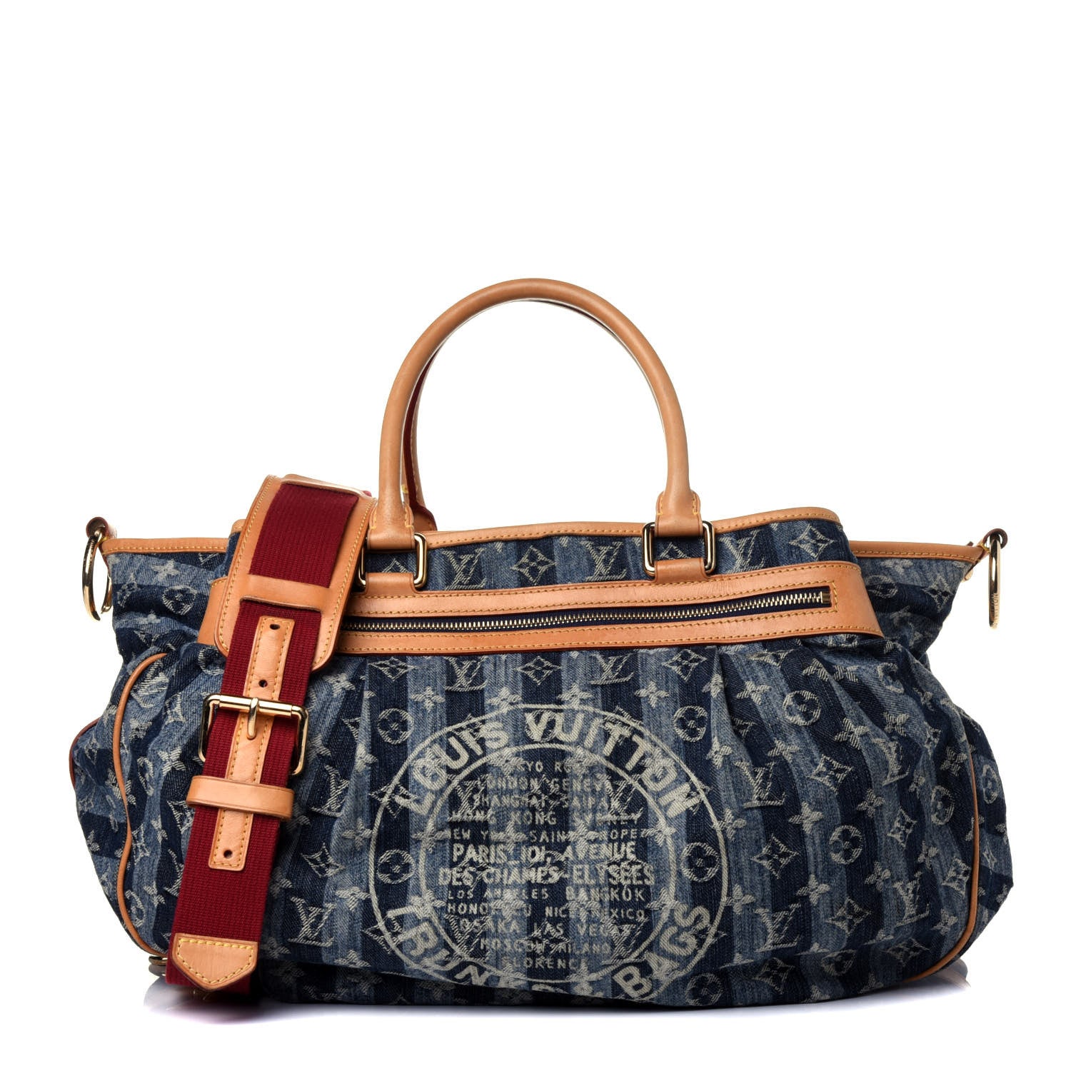 Louis Vuitton Denim Raye Cabas GM 1 of 12
