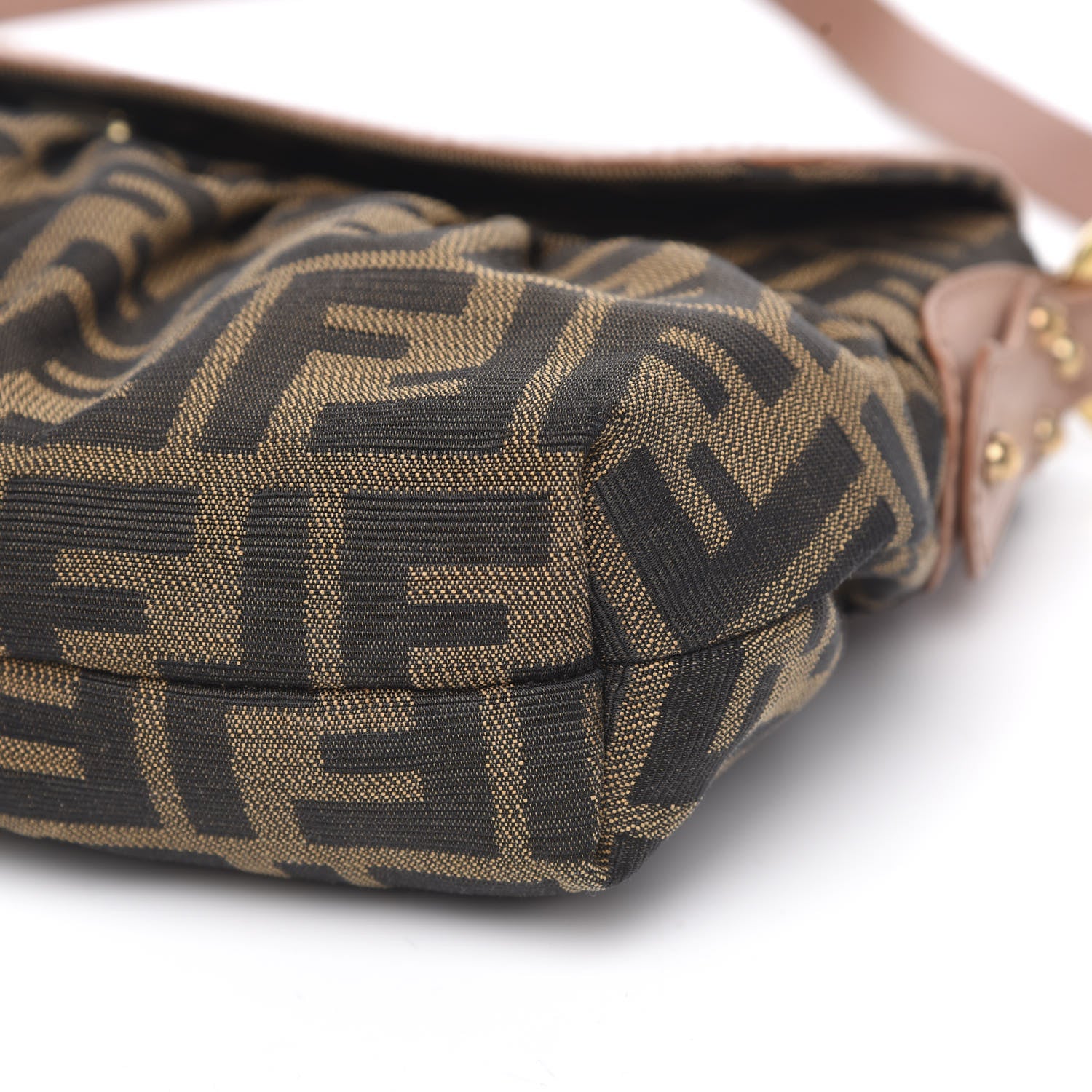 Fendi Zucca Cuoio Lucido Small Chef Shoulder Bag Tobacco Bois de Rose 8 of 10