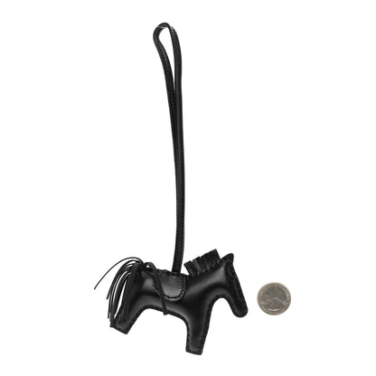 Hermes Milo Lambskin Grigri Rodeo Horse Bag Charm PM So Black 2 of 4