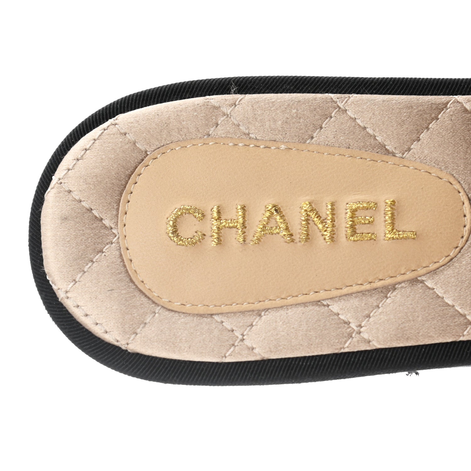 Chanel Lambskin Camellia Sandal Mule 39.5 Beige Black 10 of 16