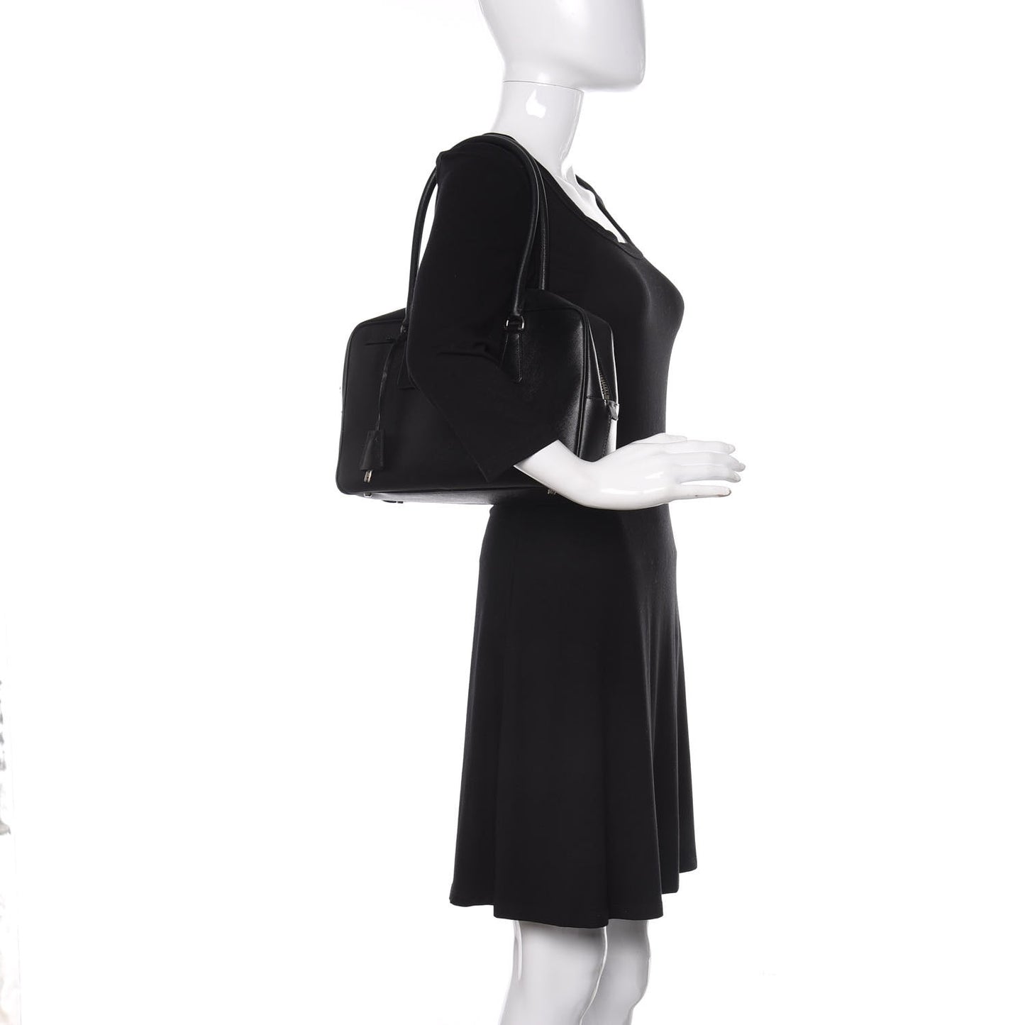 Saffiano Lux Bowler Black