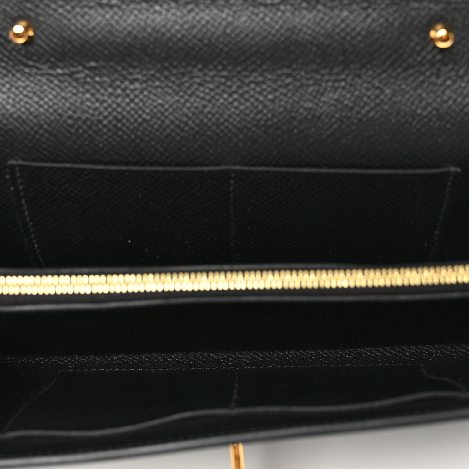 Hermes Epsom Shiny Alligator Touch Kelly Wallet To Go Black 5 of 9