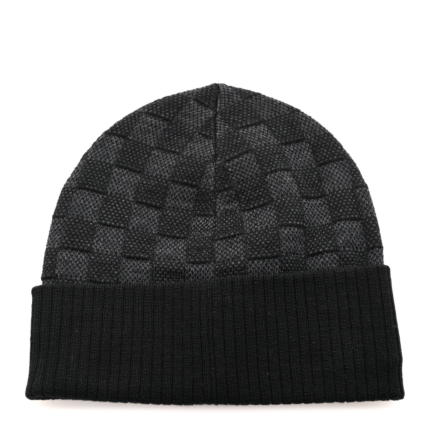 Wool Damier Neo Petit Beanie Hat S Anthracite