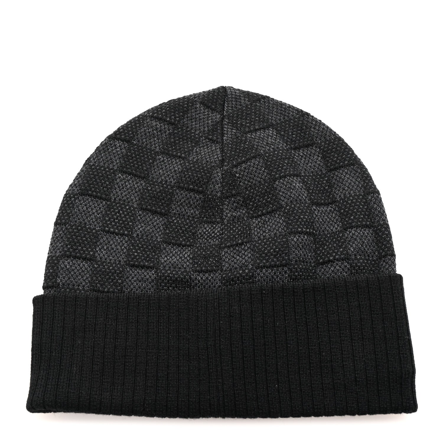 Louis Vuitton Wool Damier Neo Petit Beanie Hat S Anthracite 3 of 5