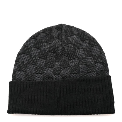 Louis Vuitton Wool Damier Neo Petit Beanie Hat S Anthracite 3 of 5