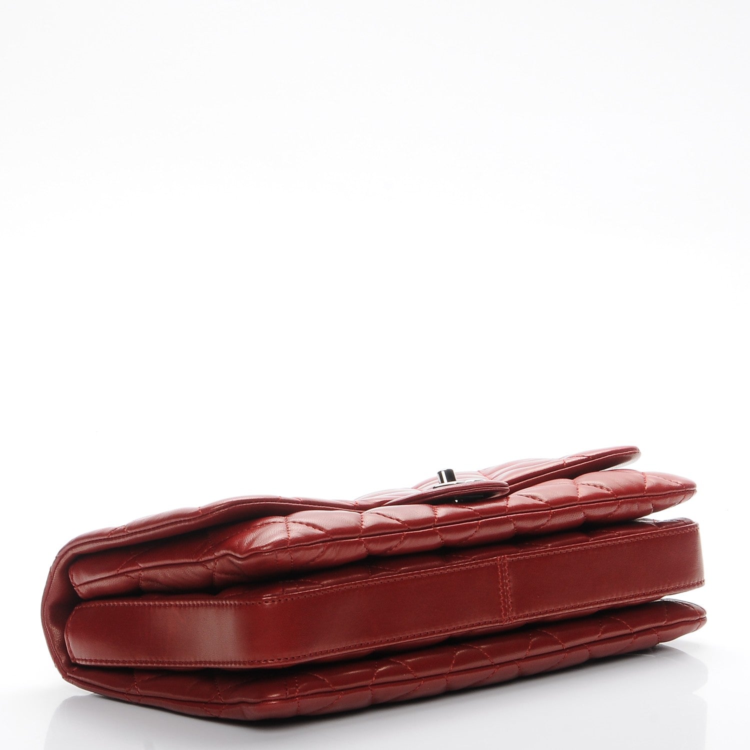Chanel Lambskin Quilted Large 3 Flap Red 4 of 7