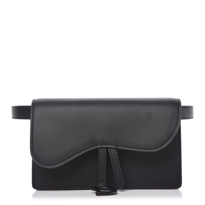 Christian Dior Ultra Matte Calfskin Saddle Belt Bag Black 1 of 9