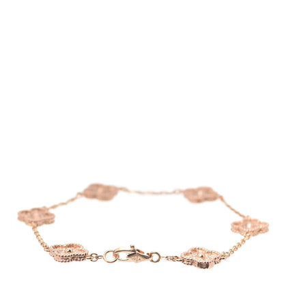 Van Cleef & Arpels 18K Rose Gold 6 Motifs Sweet Alhambra Bracelet 3 of 7
