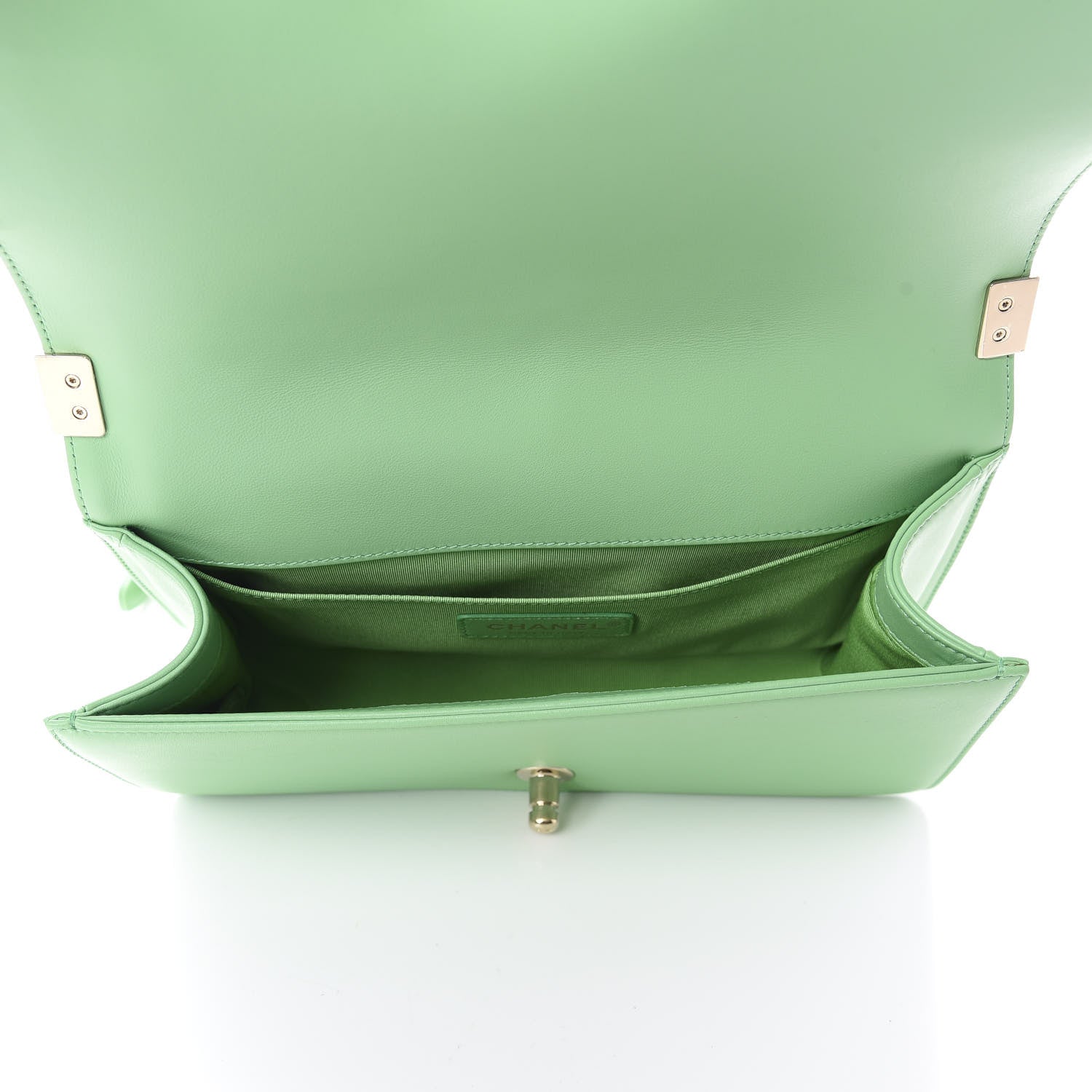 Chanel Calfskin Quilted Medium Boy Flap Green 5 of 11