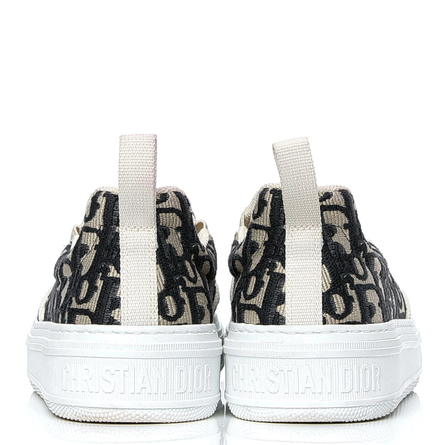 Canvas Oblique Embroidered Womens Solar Slip On Sneakers 36 Deep Blue