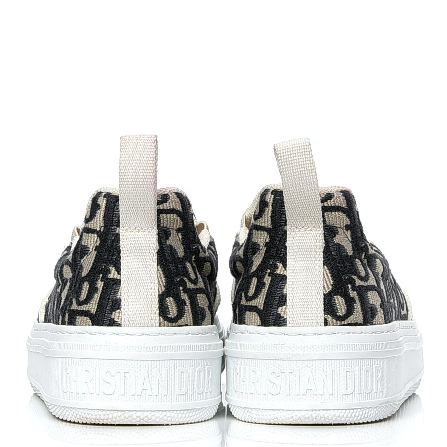 Christian Dior Canvas Oblique Embroidered Womens Solar Slip On Sneakers 36 Deep Blue 4 of 6
