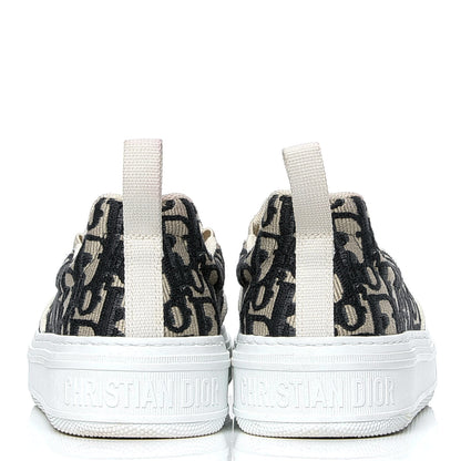 Christian Dior Canvas Oblique Embroidered Womens Solar Slip On Sneakers 36 Deep Blue 4 of 6