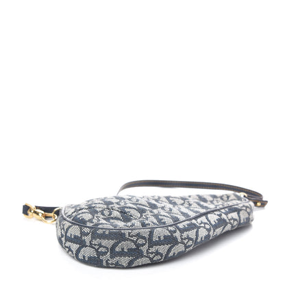 Christian Dior Monogram Mini Saddle Pochette Navy 4 of 10
