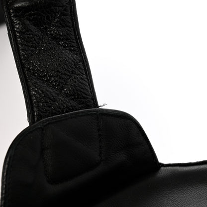 Chanel Grained Calfskin Velcro Dad Sandals 37.5 Black 12 of 13