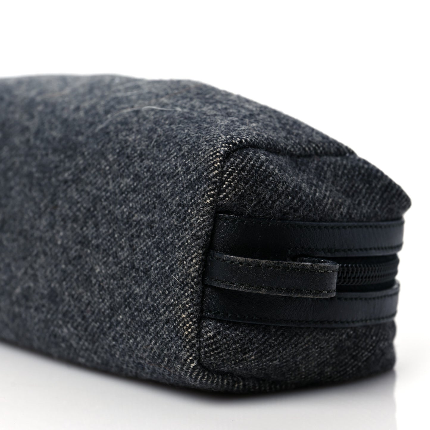 Wool Cosmetic Pouch Grey