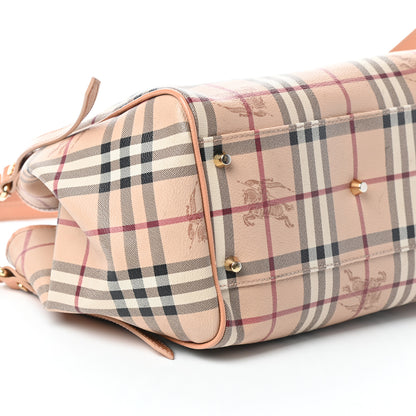Burberry Haymarket Check Small Canterbury Tote Pale Coral Pink 11 of 12