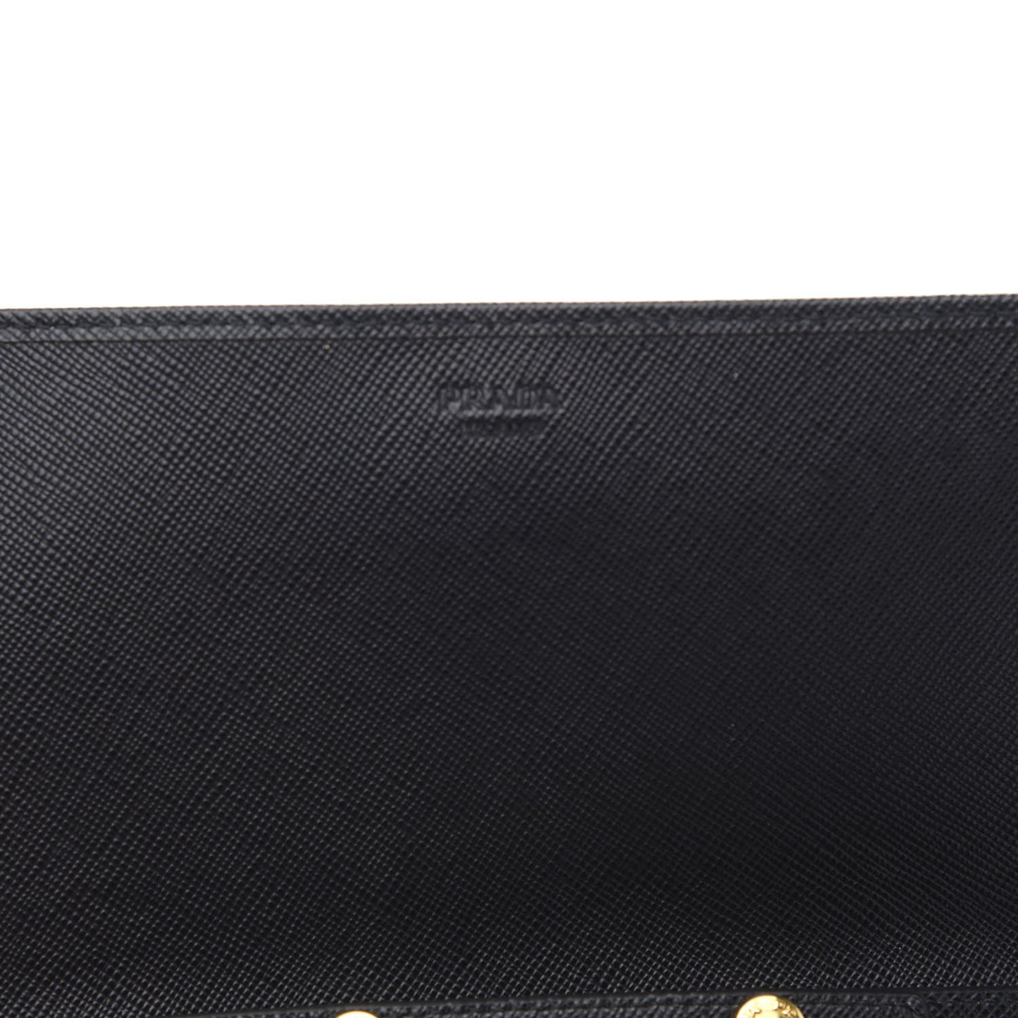 Saffiano Metal Oro Chain Wallet Black