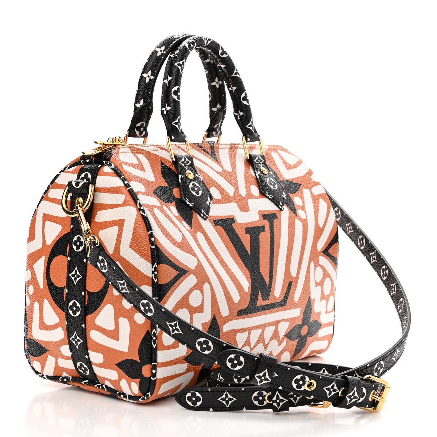 Monogram Giant Crafty Speedy Bandouliere 25 Creme Caramel