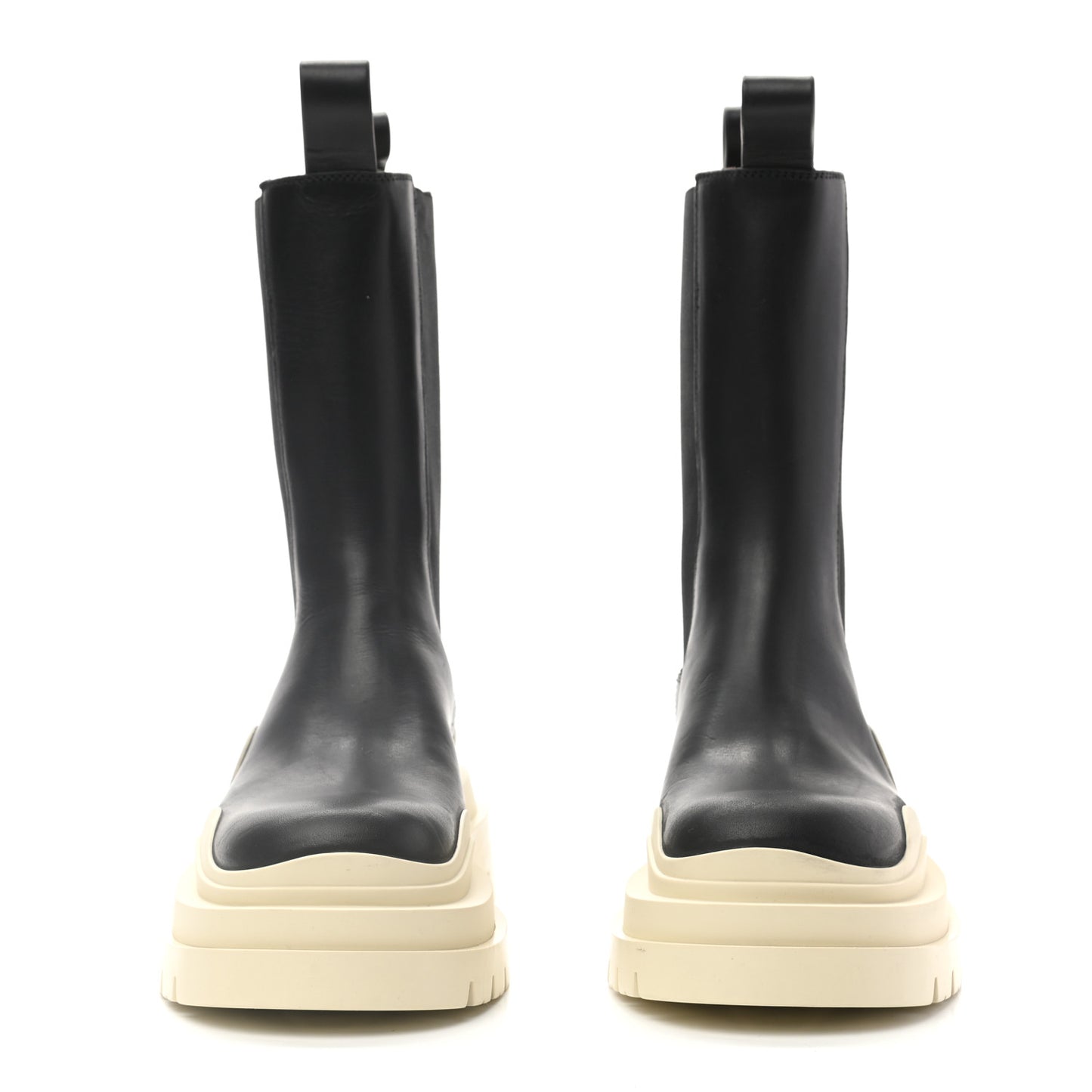 Calfskin The Tire Chelsea Boots 36 Black Sea Salt