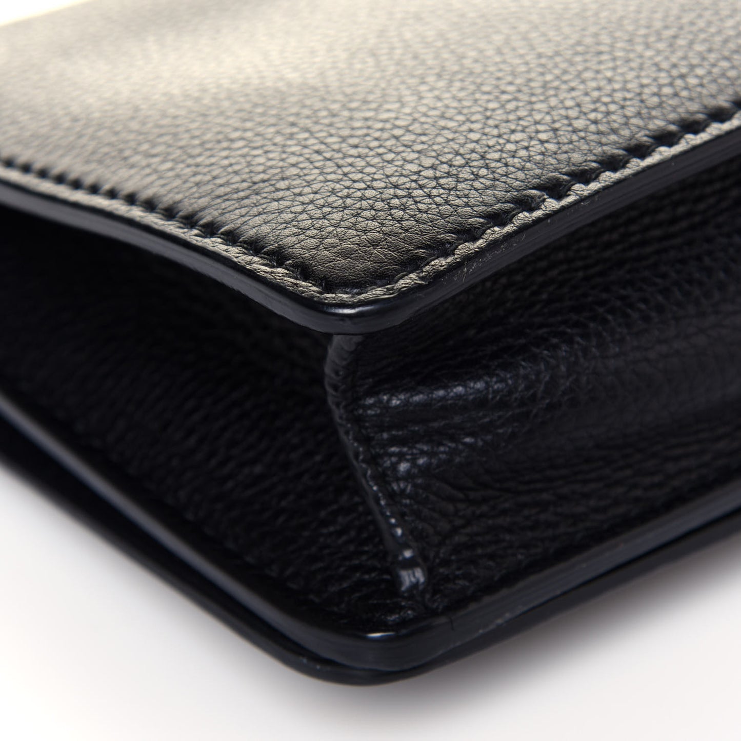 Grained Calfskin Dio(r)evolution Top Handle Flap Bag Black