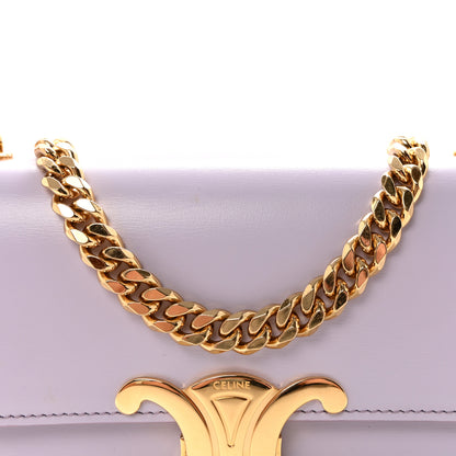Celine Shiny Calfskin Triomphe Chain Shoulder Bag Light Lavender 8 of 11
