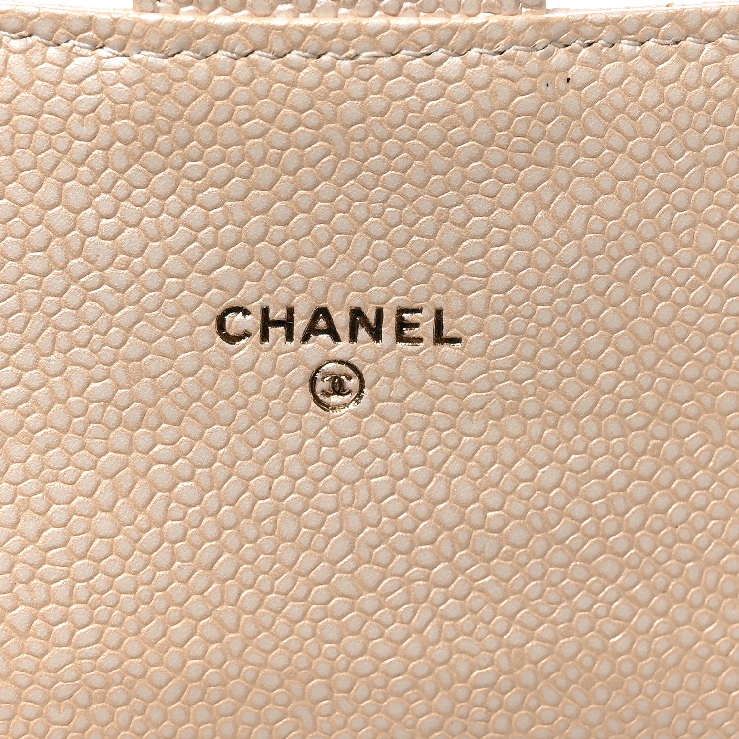 Chanel Iridescent Caviar Quilted Travel Wallet Beige 6 of 9