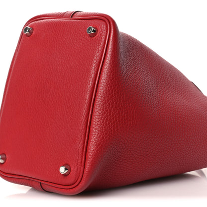 Hermes Taurillon Clemence Picotin Lock 18 PM Rouge Garance 9 of 9